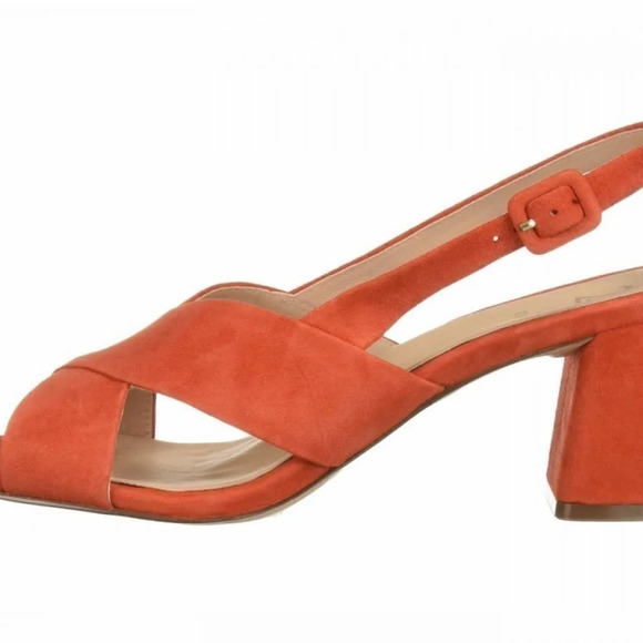 NWT NATURALIZER 27 EDIT SIZE 9.5 HEELED SANDALS  RED "DELLA POPPY" SUEDE - Picture 14 of 14